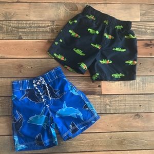 Set of boys swim trunks